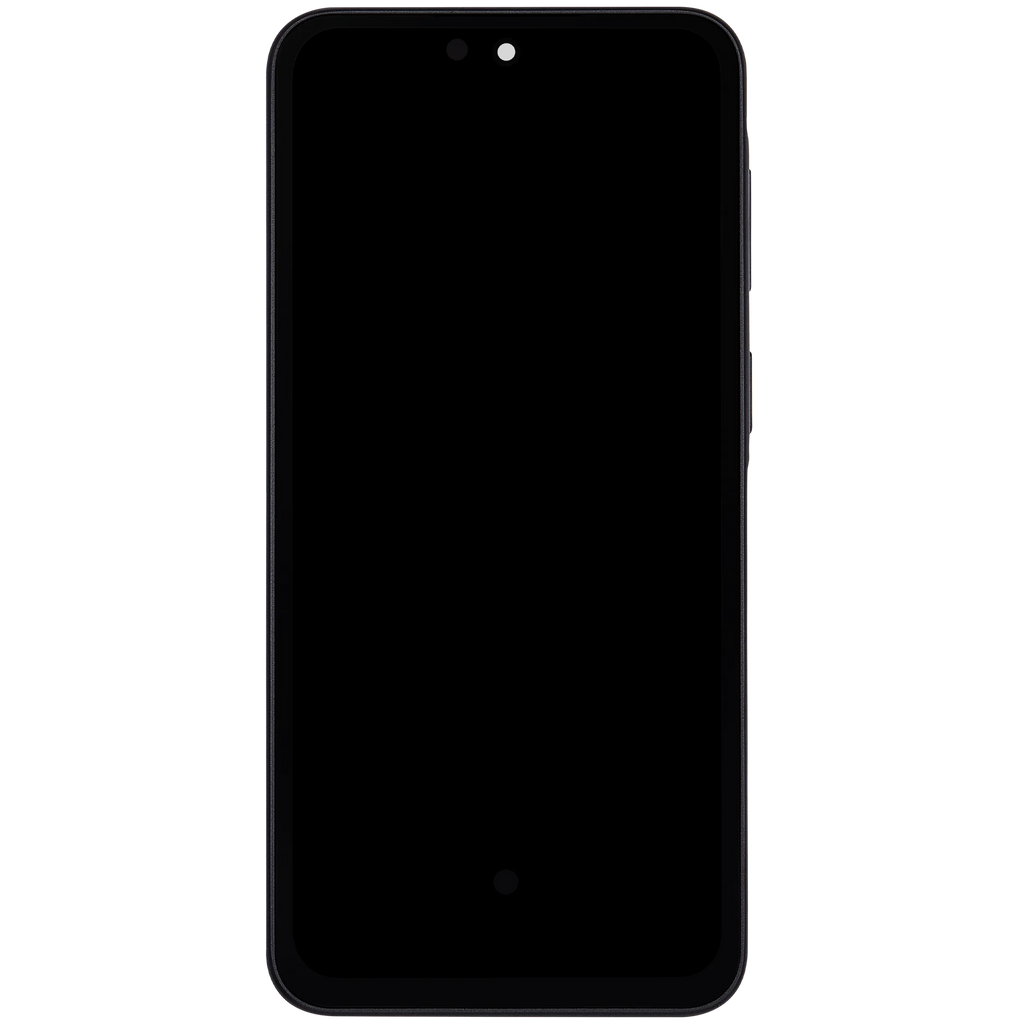 OLED-Display mit Rahmen für Samsung Galaxy A37 5G (A376 / 2026) (6.62") (Aftermarket Plus) (Charkoal)