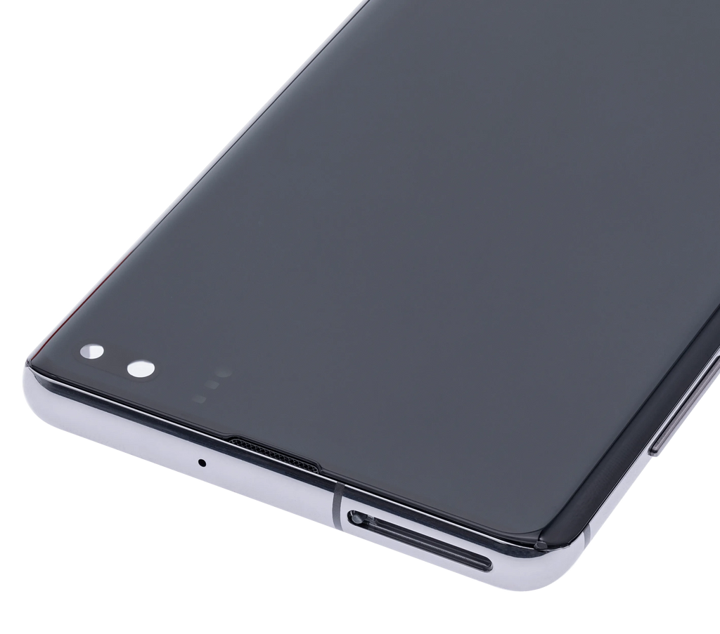 OLED-Display mit Rahmen für Samsung Galaxy S10 Plus (Aftermarket Plus) (Prism / Ceramic Black)