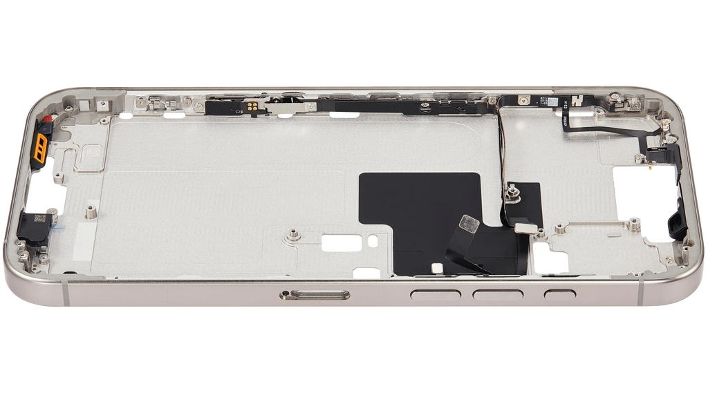 Midframe/Rahmen mit Power And Volume Button für iPhone 16 Pro Max (EU / Global Version) (Aftermarket Plus) (Natural Titanium)