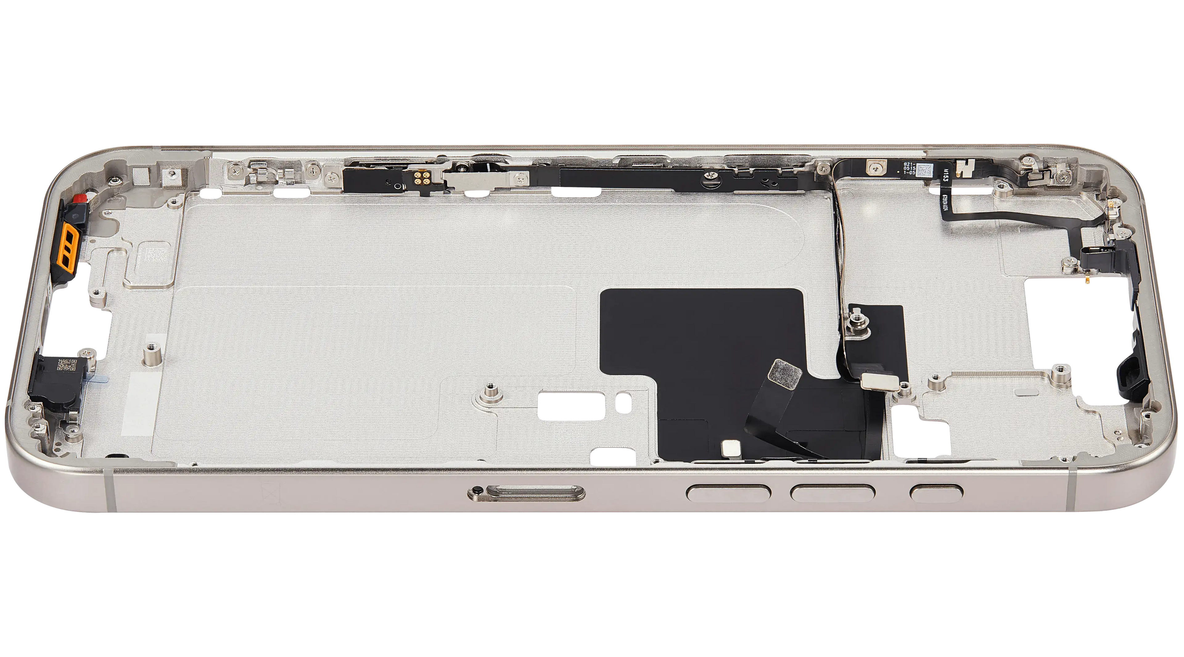 Midframe/Rahmen mit Power And Volume Button für iPhone 16 Pro Max (EU / Global Version) (Aftermarket Plus) (Natural Titanium)