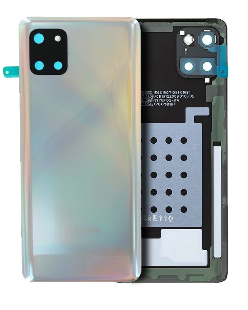 Backcover mit Kameralinse Samsung Galaxy Note10 Lite Service Pack Aura Glow