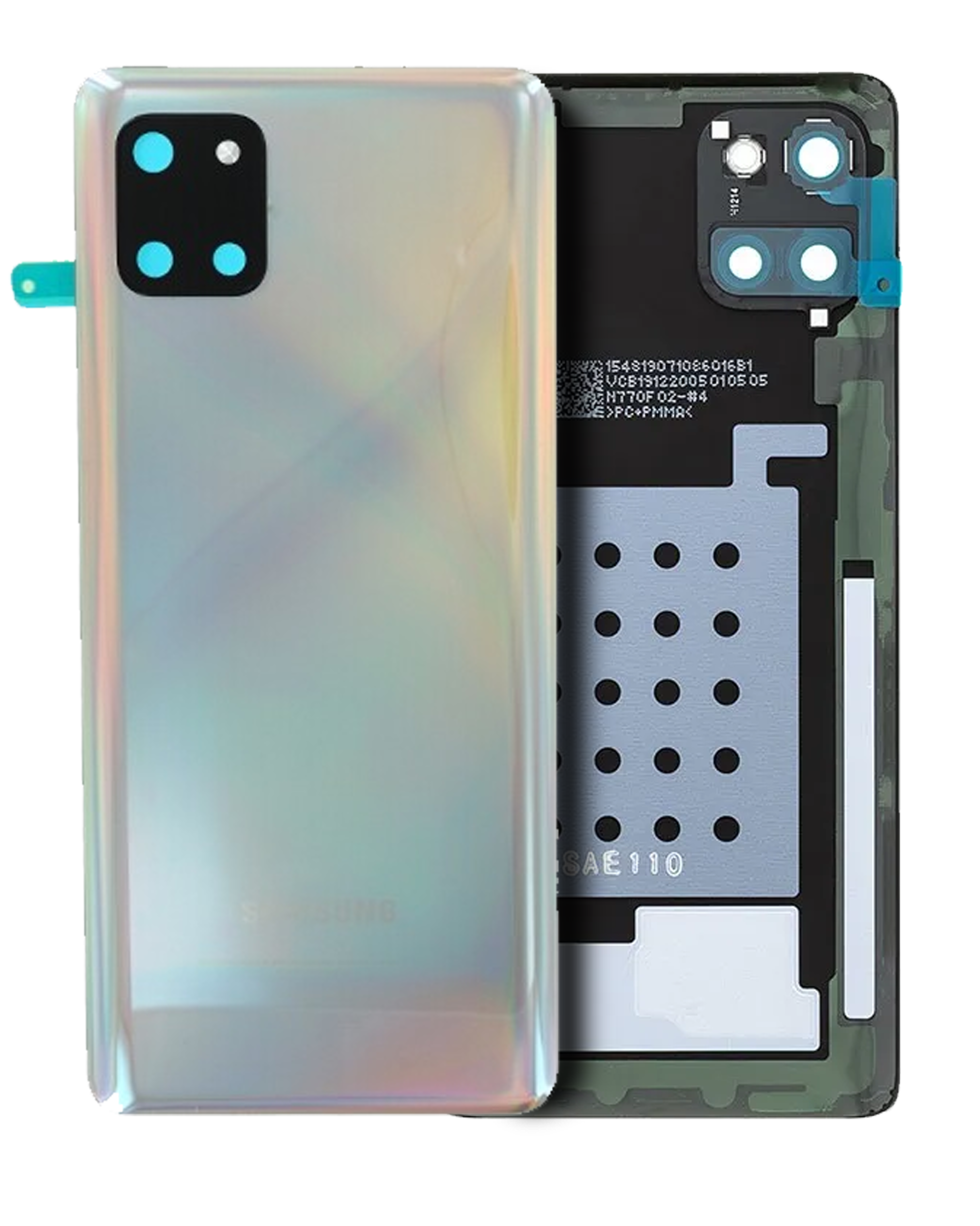Backcover mit Kameralinse Samsung Galaxy Note10 Lite Service Pack Aura Glow