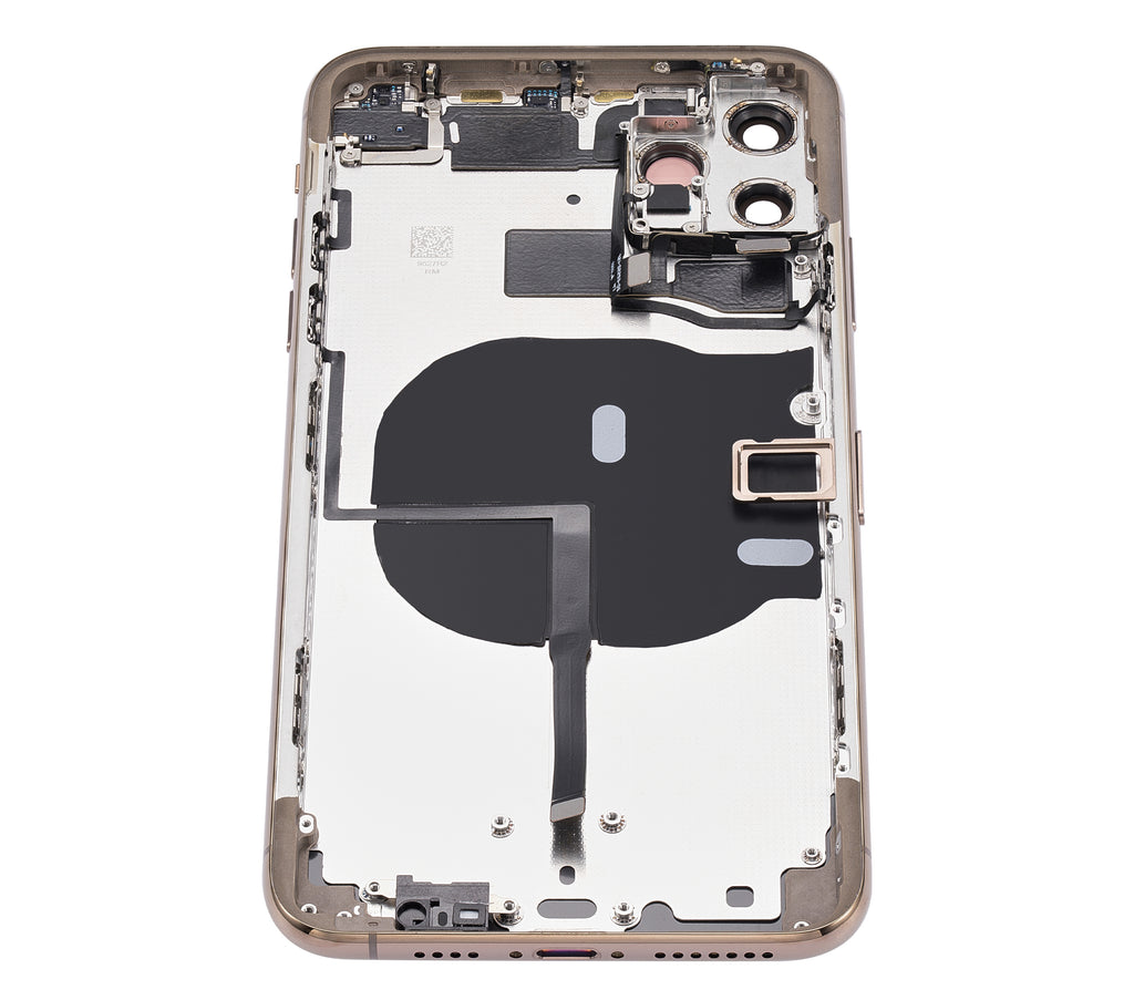 Backcover/Rahmen m. Kleinteilen f. iPhone 11 Pro Max Gold (o. Logo) Aftermarket+
