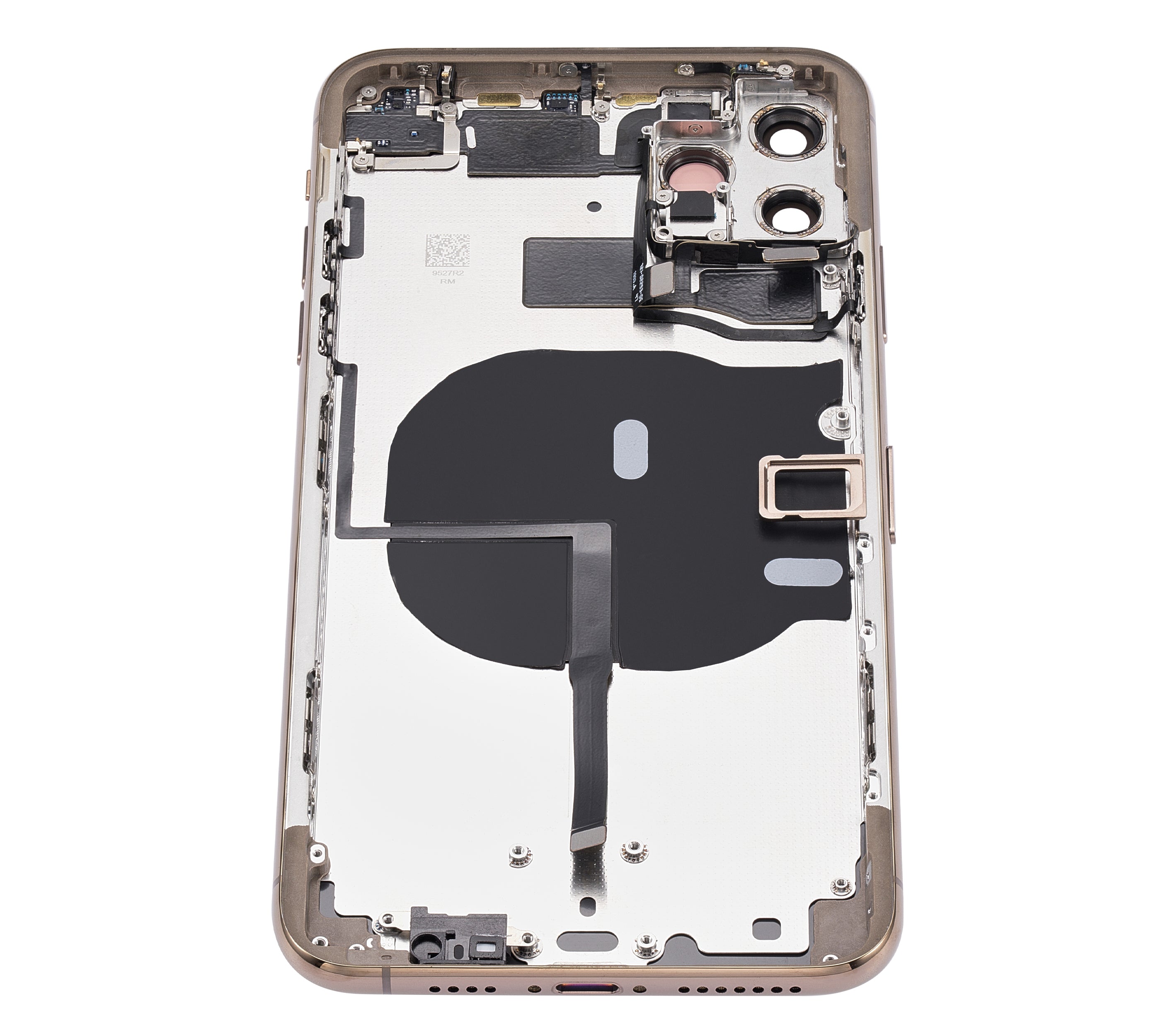 Backcover/Rahmen m. Kleinteilen f. iPhone 11 Pro Max Gold (o. Logo) Aftermarket+