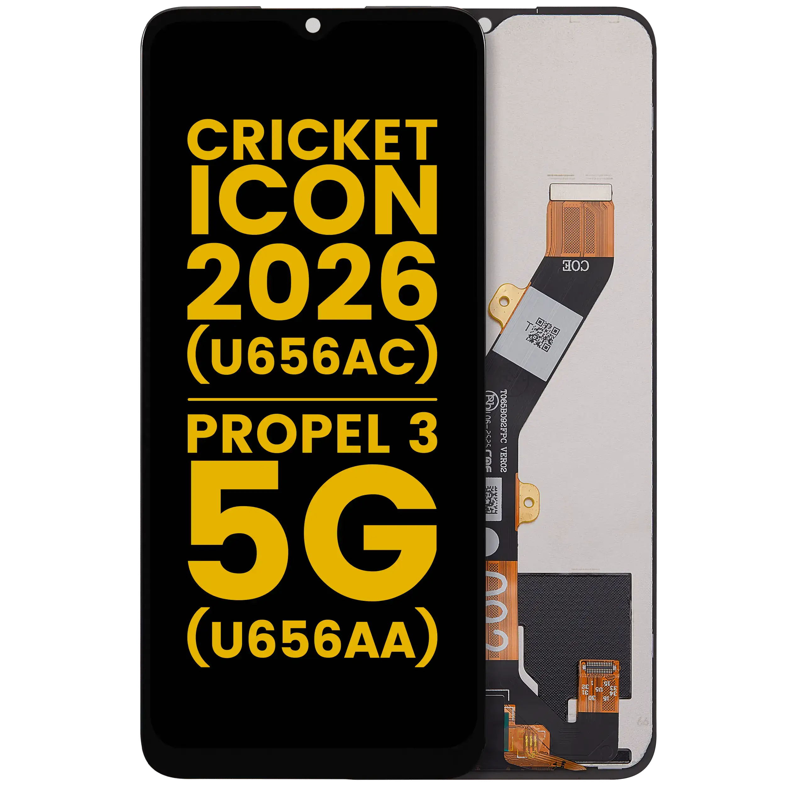 LCD-Display ohne Rahmen für Cricket lcon (2026) (U656AC) / AT&T Propel 3 5G (U656AA) (Refurbished) (Alle Farben)