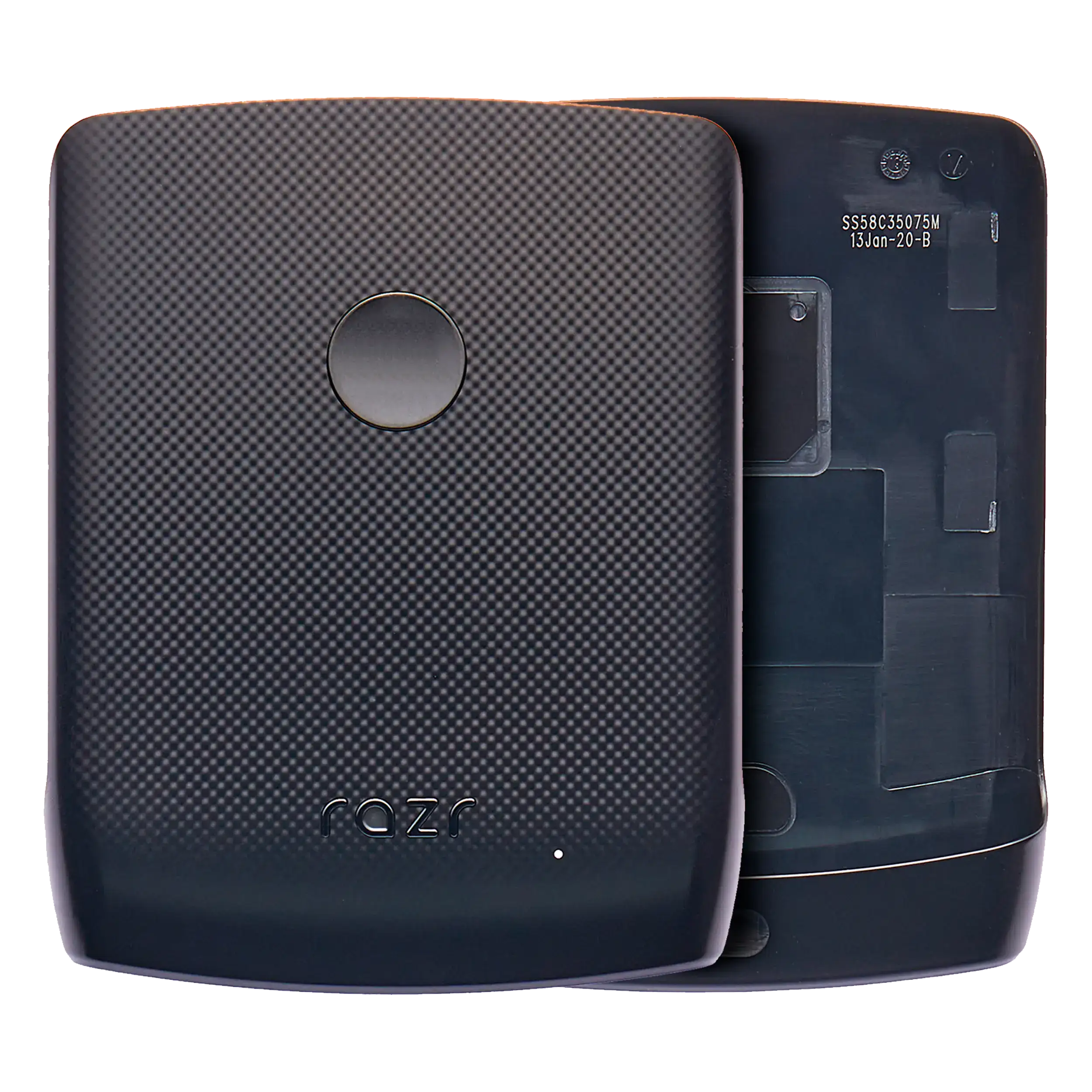 Glass back cover for Motorola Razr (XT2000-1 / 2019) (Noir Black)