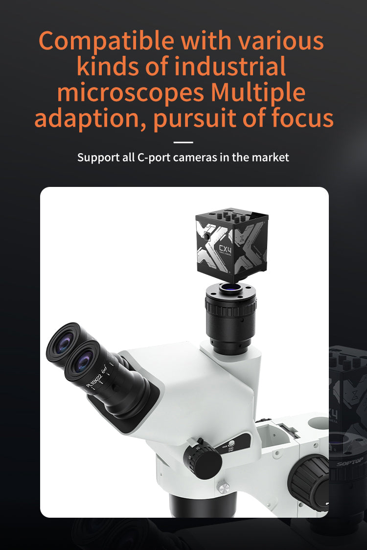 CX4 CMOS Industrial Microscope Camera with C-Mount, 110V-220V US Plug, Qianli