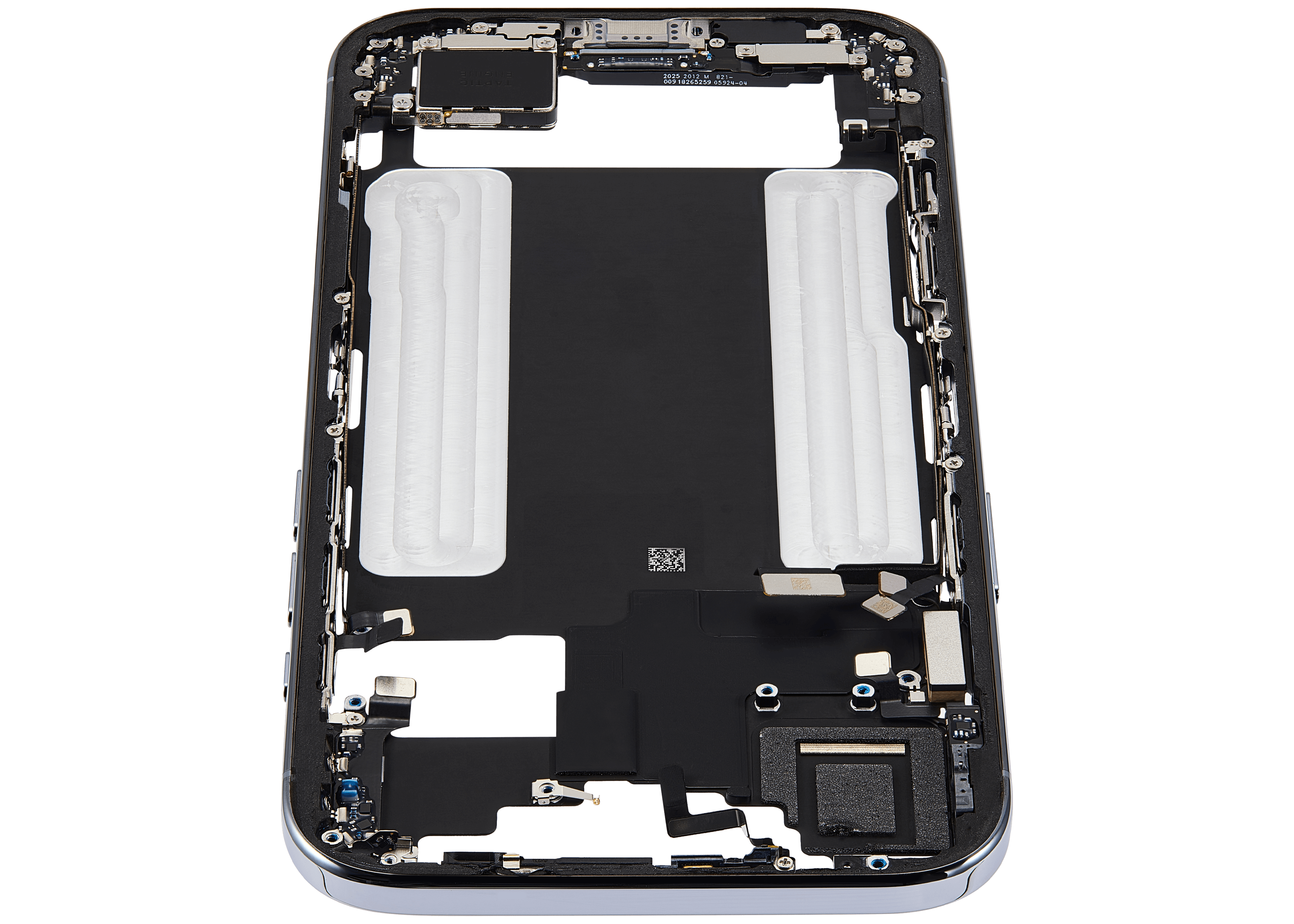 Midframe/Rahmen mit Ladebuchse Flex & Small Parts für iPhone Air (US / EU Version) (gebrauchter OEM-Ausbau, Qualität B) (Sky Blue)