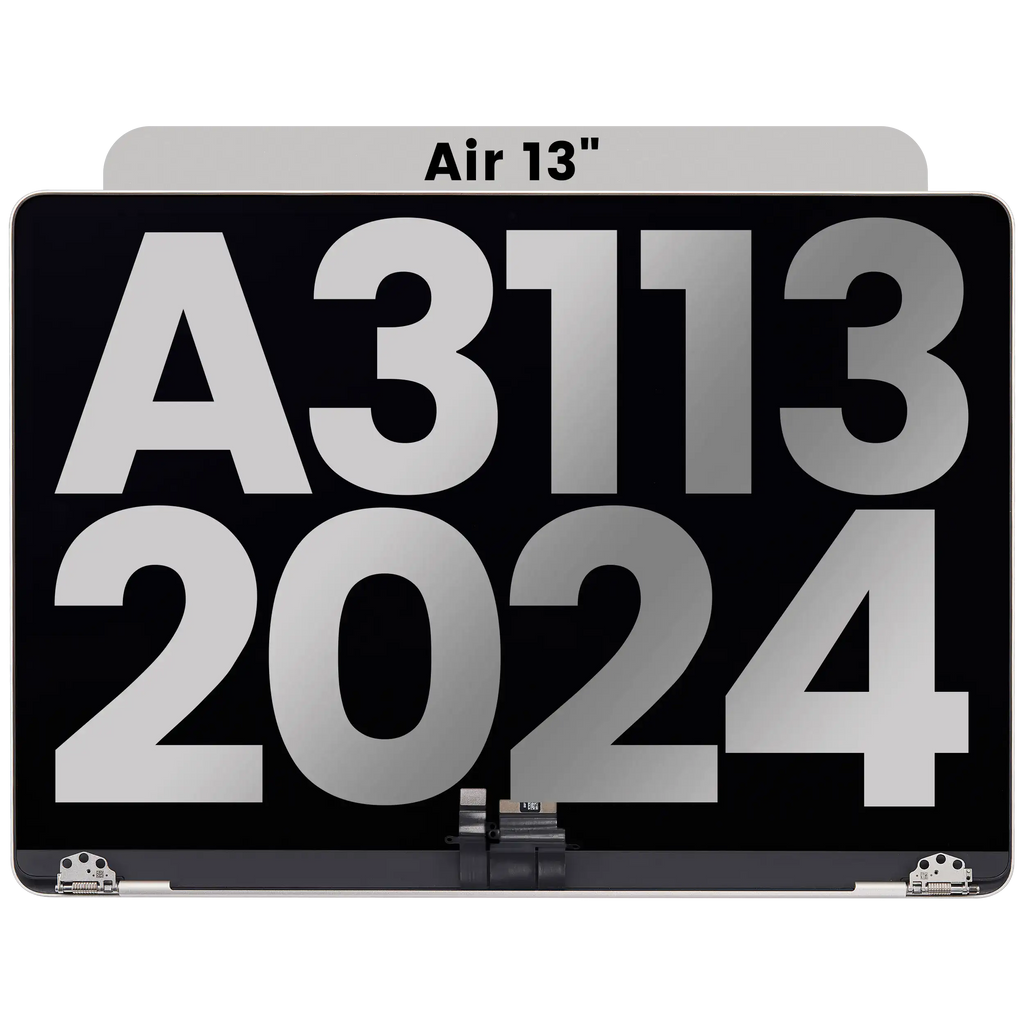 Complete LCD-Display für MacBook Air 13" (A3113 / 2024) (Pre-installed Lid Angle Sensor cable) (gebrauchter OEM-Ausbau, Qualität B) (Starlight)