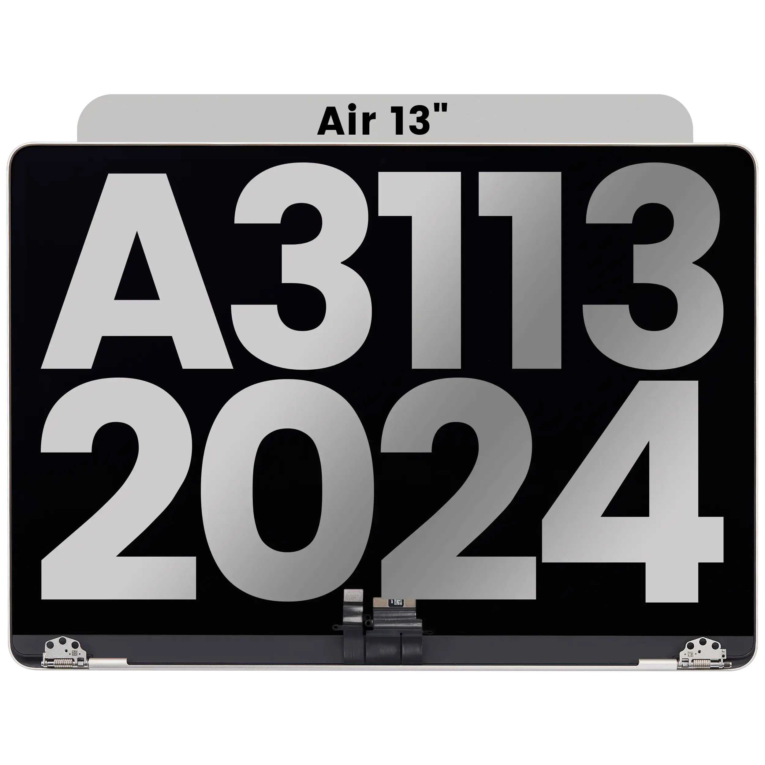 Complete LCD-Display für MacBook Air 13" (A3113 / 2024) (Pre-installed Lid Angle Sensor cable) (gebrauchter OEM-Ausbau, Qualität B) (Starlight)