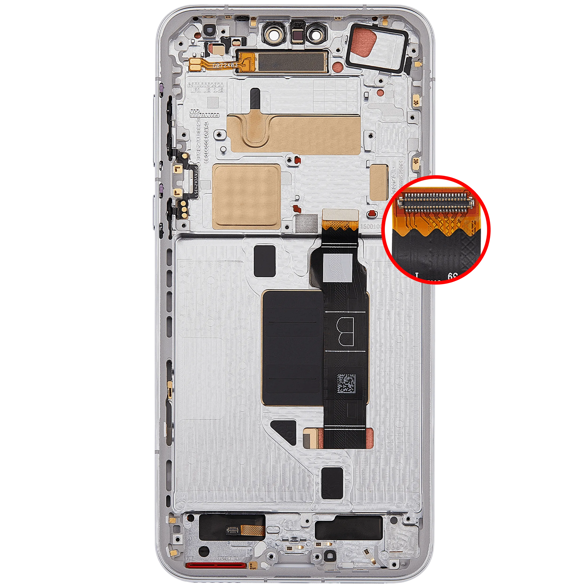 OLED-Display mit Rahmen für Honor Magic 7 Pro (Refurbished) (Weiß)