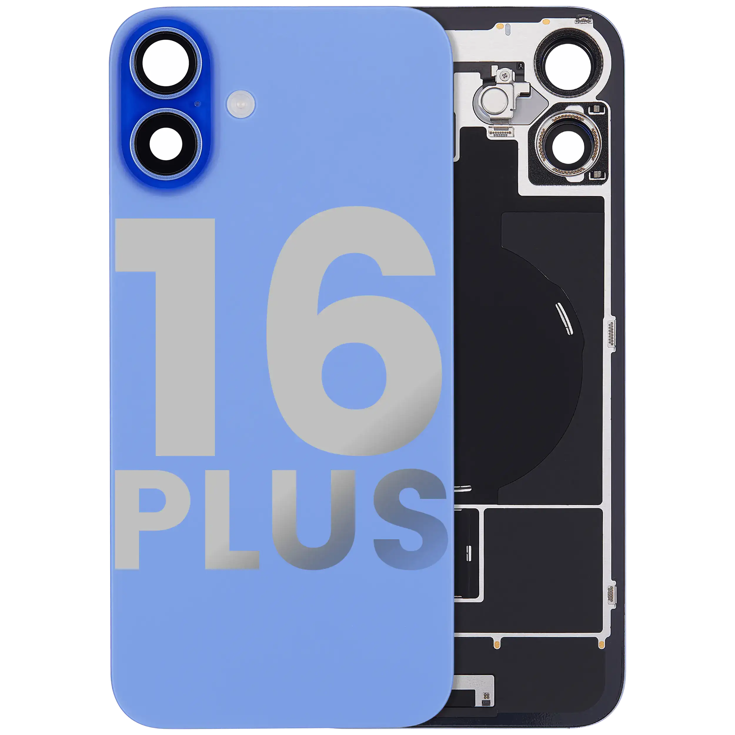 Backcover mit MagSafe NFC Blitz-Flexkabel iPhone 16 Plus OEM C Ultramarin