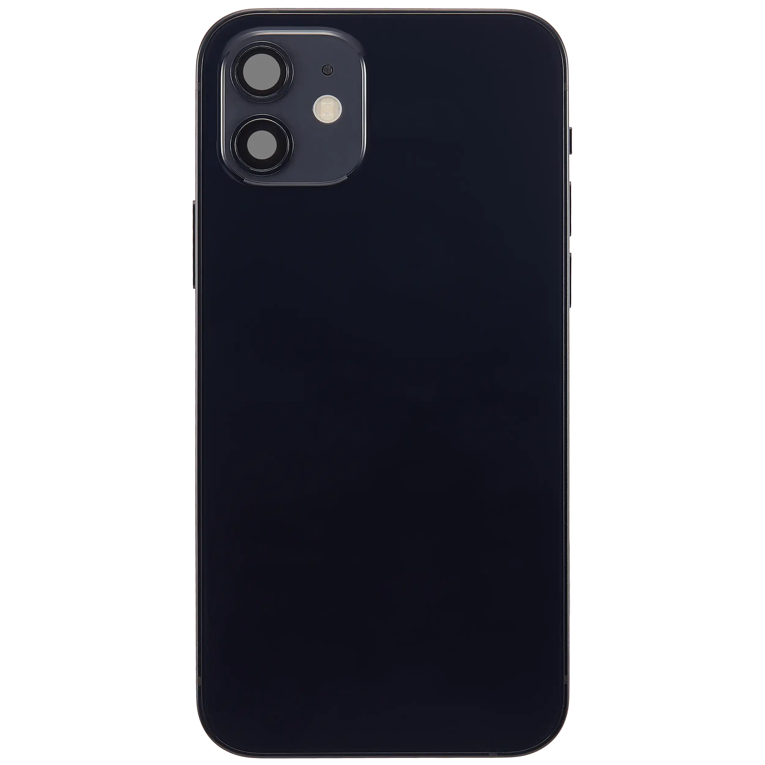 Backcover/Rahmen mit Ladebuchse Flex & Small Parts für iPhone 12 (EU / Global Version) (gebrauchter OEM-Ausbau, Qualität B) (Schwarz)