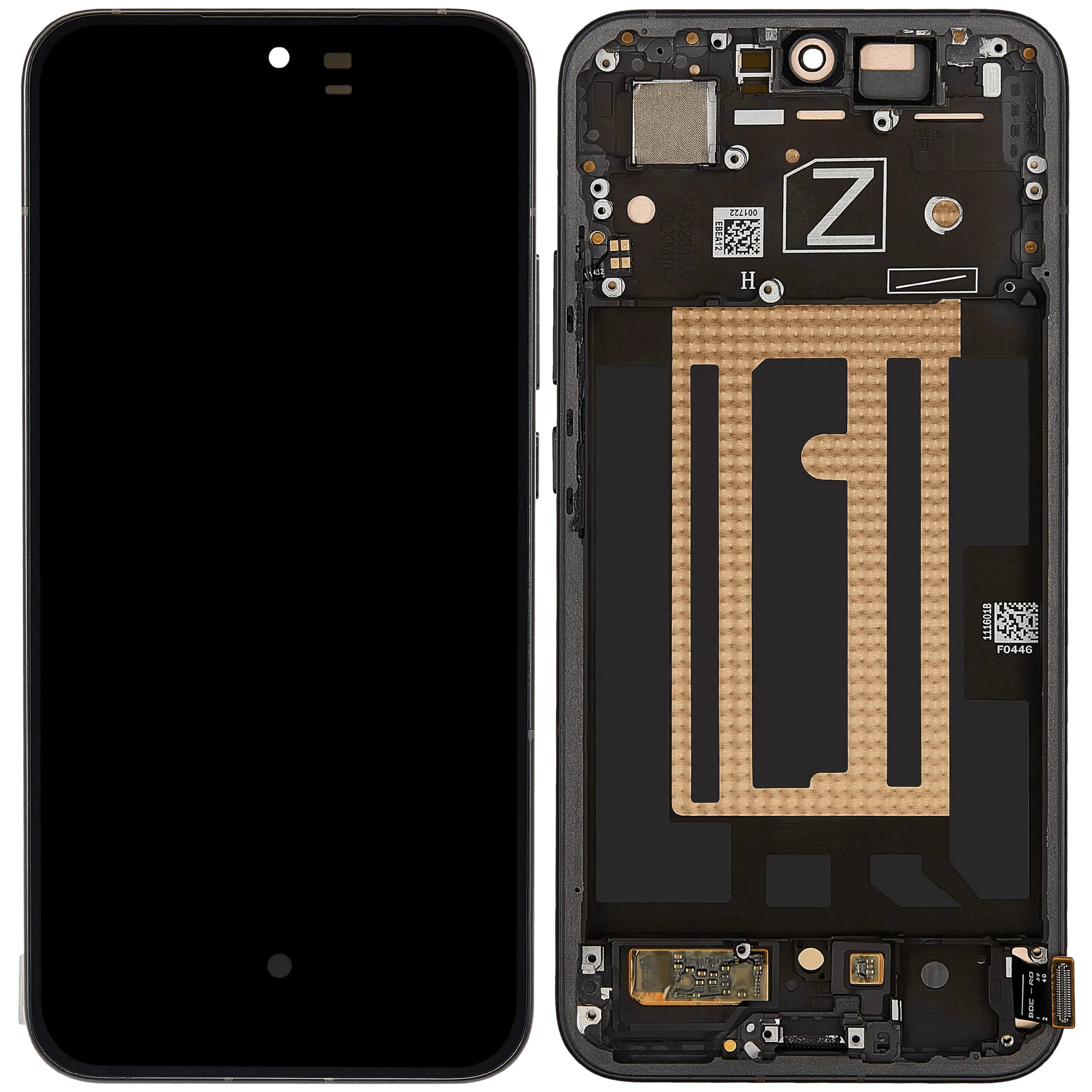 OLED-Display mit Rahmen für OPPO Reno 13 (Refurbished) (Schwarz)