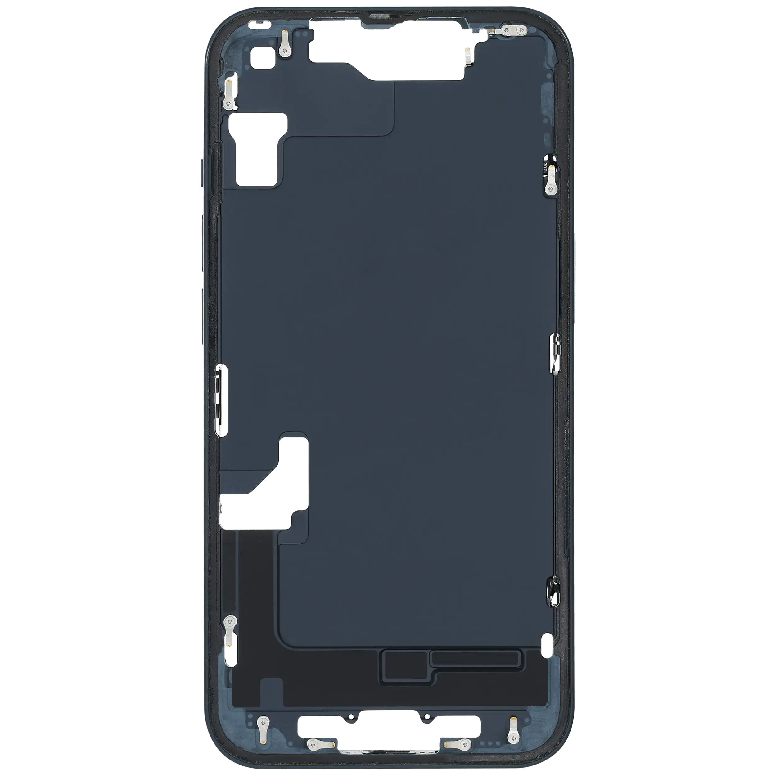 Midframe/Rahmen mit Small Parts für iPhone 14 (EU / Global Version) (gebrauchter OEM-Ausbau, Qualität C) (Midnight)