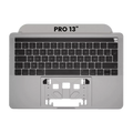 Top Case mit Keyboard (ISO UK) and Trackpad für MacBook Pro 13" A1706 (2016-2017) (gebrauchter OEM-Ausbau, Qualität A) (Space Grau)