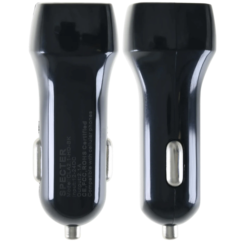 USB Type A Car Charger (Black) (50-Pack)