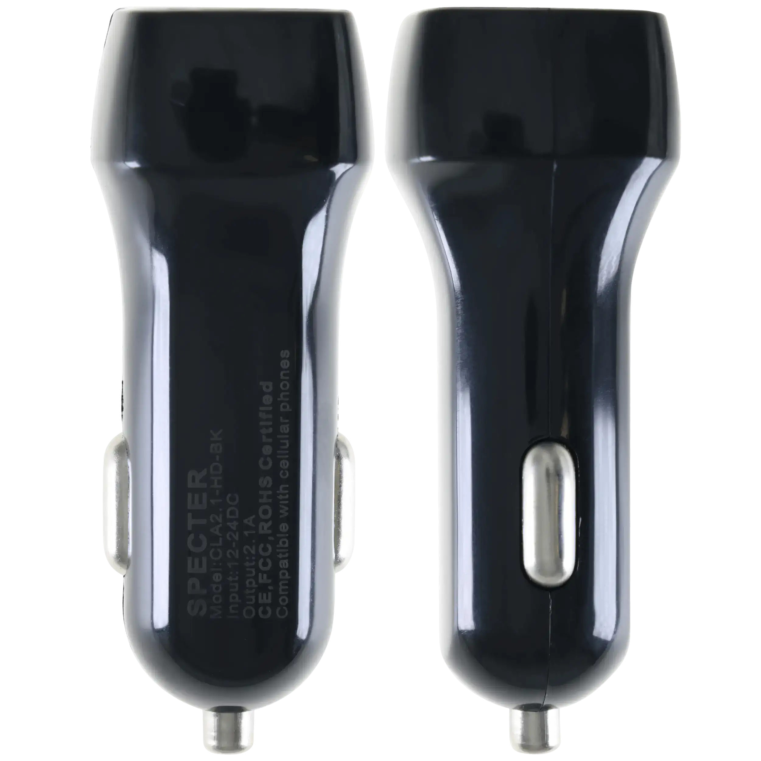 USB Type A Car Charger (Black) (50-Pack)