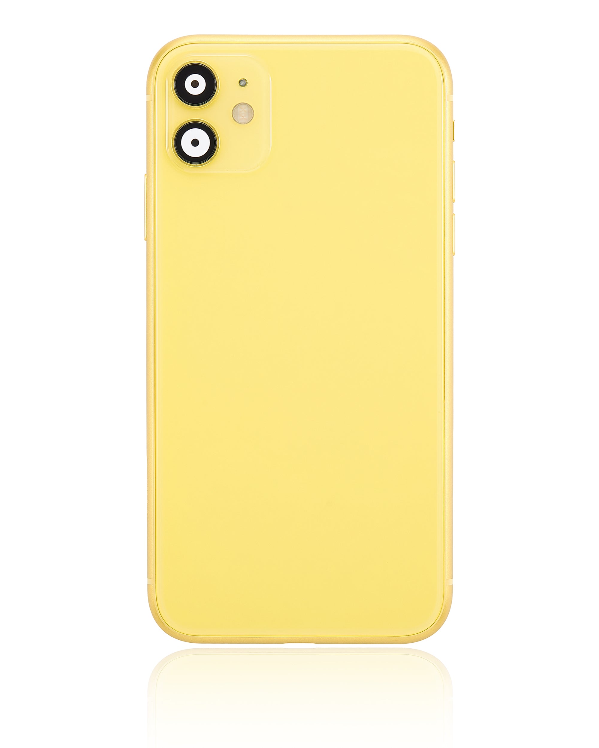 Backcover Rahmen mit Kleinteilen iPhone 11 Gelb Aftermarket Plus ohne Logo