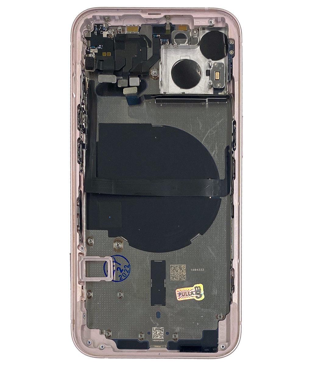 Original Apple-Ausbau B gebraucht – iPhone 13 US Version Backcover/Rahmen Rosa