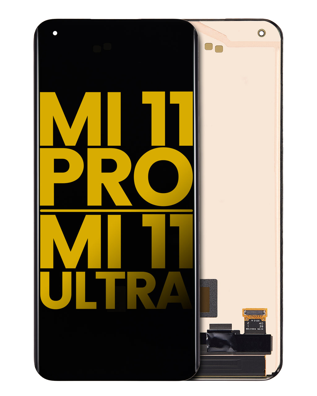 OLED Display without Frame for Xiaomi Mi 11 Pro / Mi 11 Ultra (Refurbished) (All Colors)