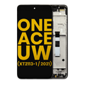 LCD Display with Frame for Motorola One 5G Ace UW (XT2113-1 / 2021) (Refurbished) (Volcanic Gray)