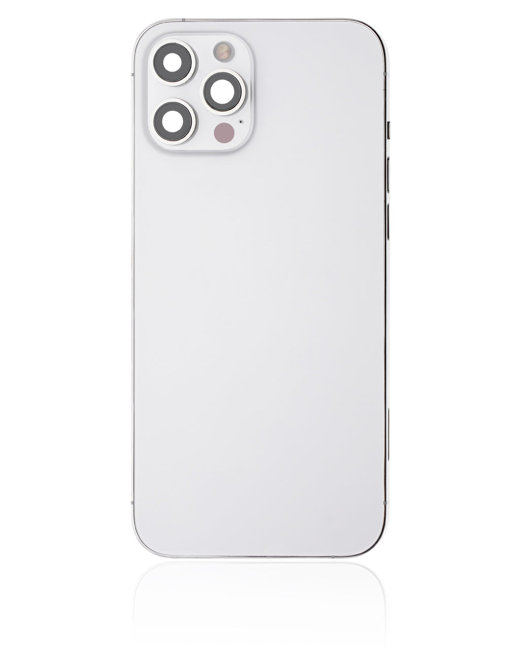 Backcover/Rahmen mit Small Parts für iPhone 12 Pro (EU / Global Version) (gebrauchter OEM-Ausbau, Qualität A) (Silber)