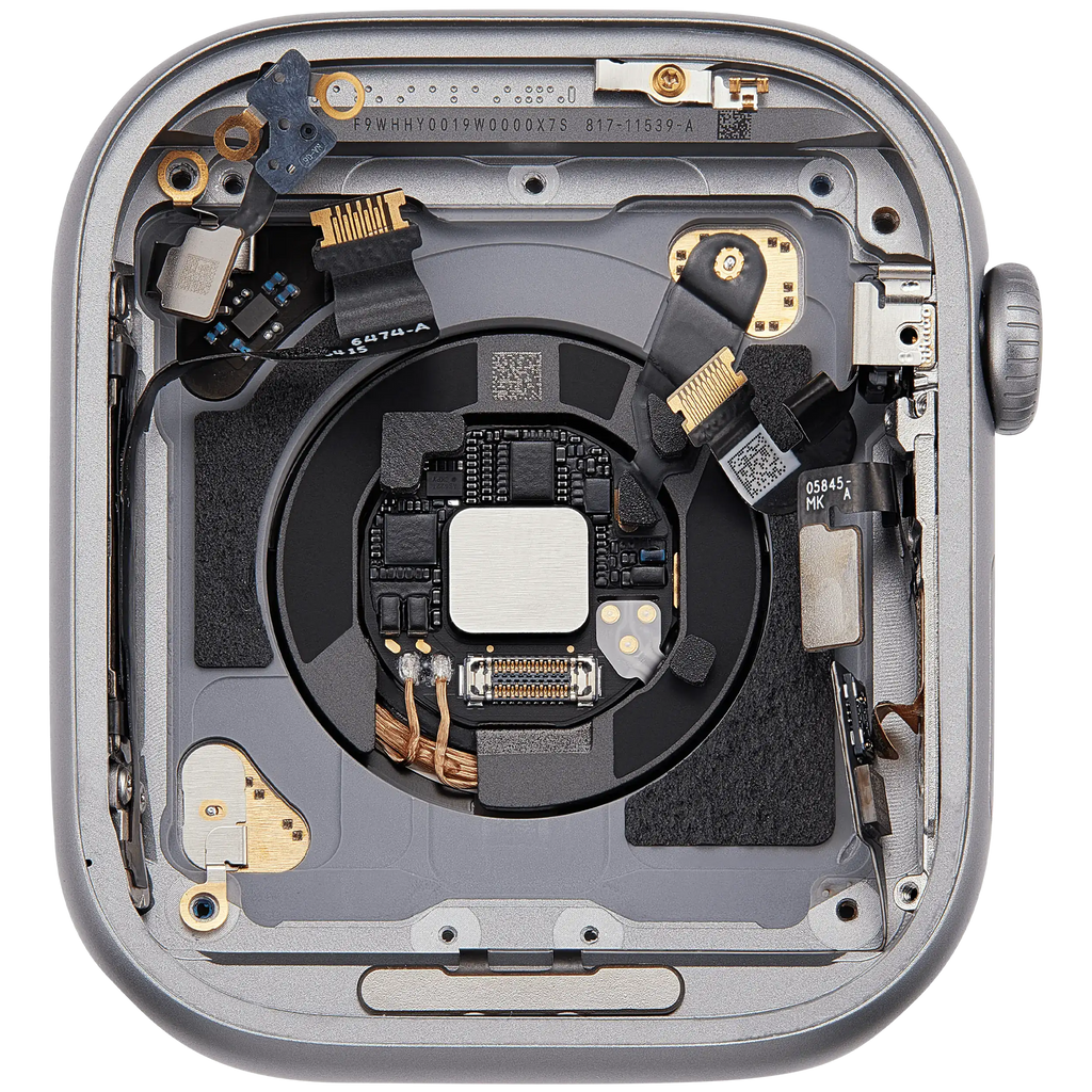 Backcover/Rahmen für Watch Series 11 (46MM) (gebrauchter OEM-Ausbau, Qualität A) (Cellular Version) (Aluminum / Space Gray)