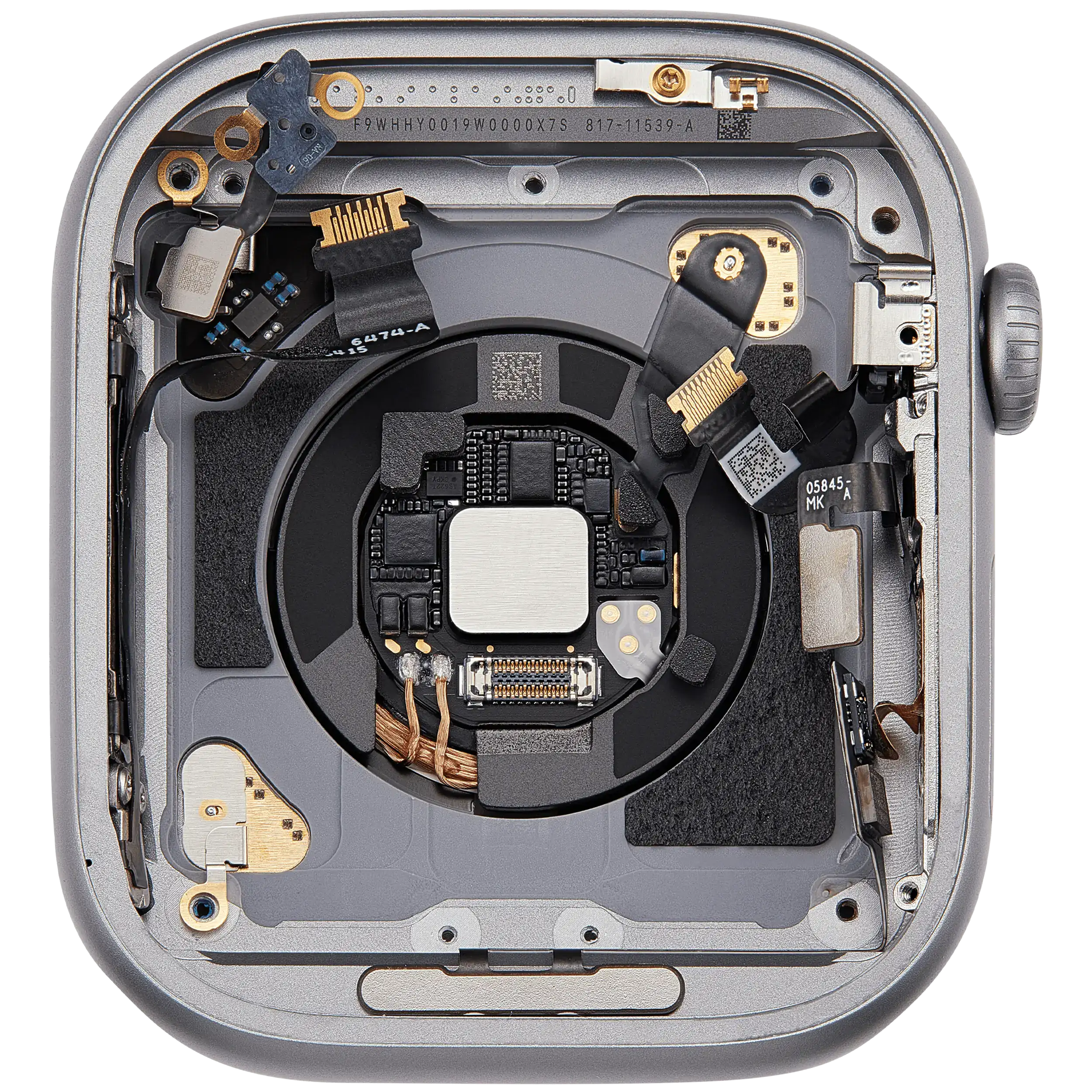 Backcover/Rahmen für Watch Series 11 (46MM) (gebrauchter OEM-Ausbau, Qualität A) (Cellular Version) (Aluminum / Space Gray)