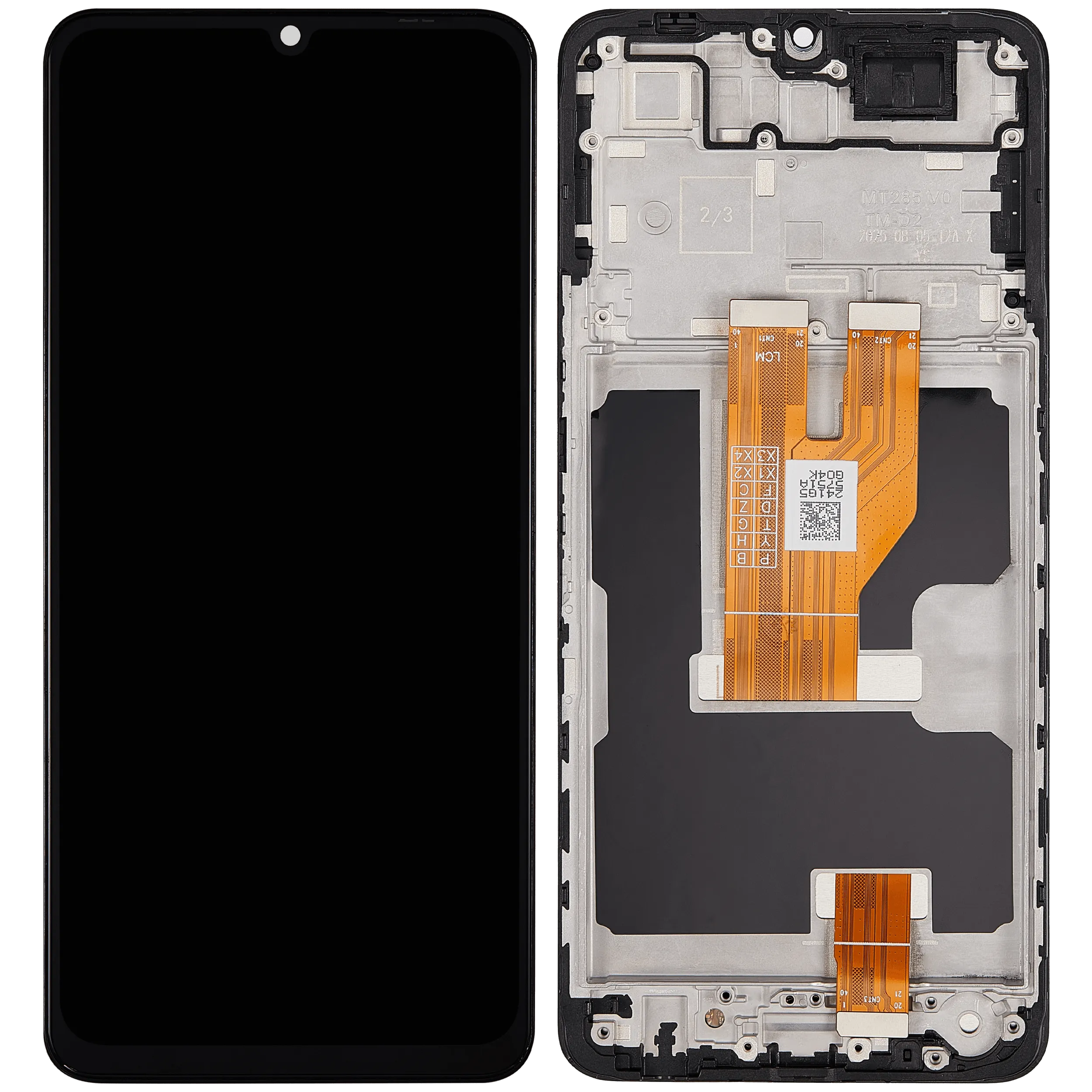 LCD-Display mit Rahmen für Vivo Y04 / Y29s (Refurbished) (Alle Farben)