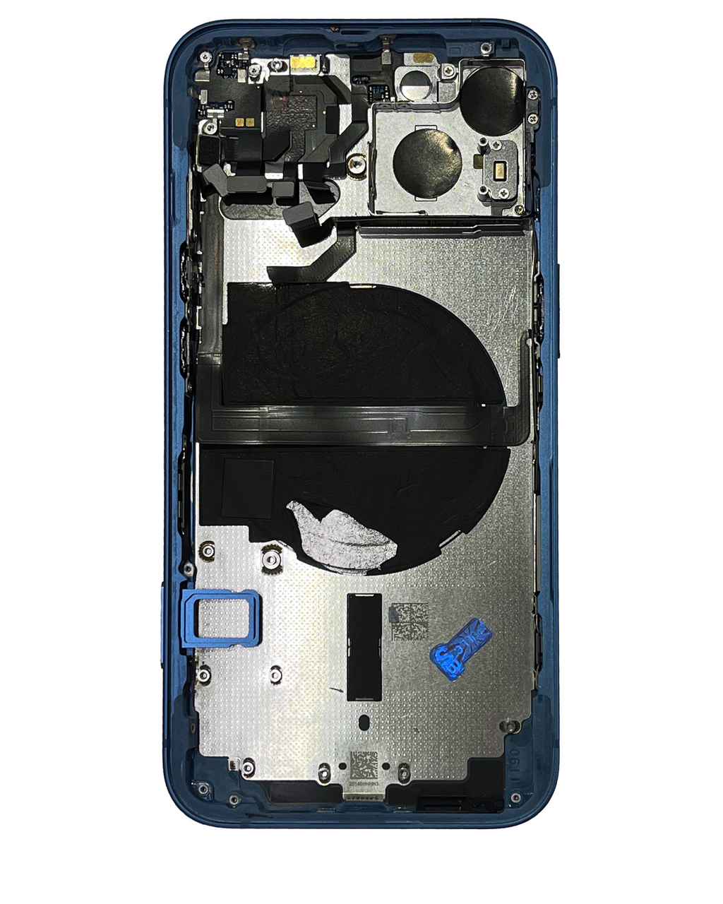Backcover/Rahmen mit Small Parts für iPhone 13 (EU / Global Version) (gebrauchter OEM-Ausbau, Qualität C) (Blau)