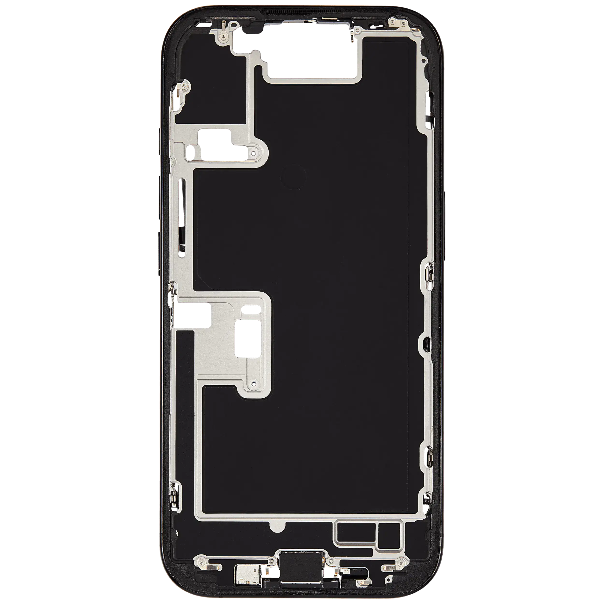 Gehäuse mit Ladebuchse für iPhone 16 Pro US Schwarz Titan OEM A