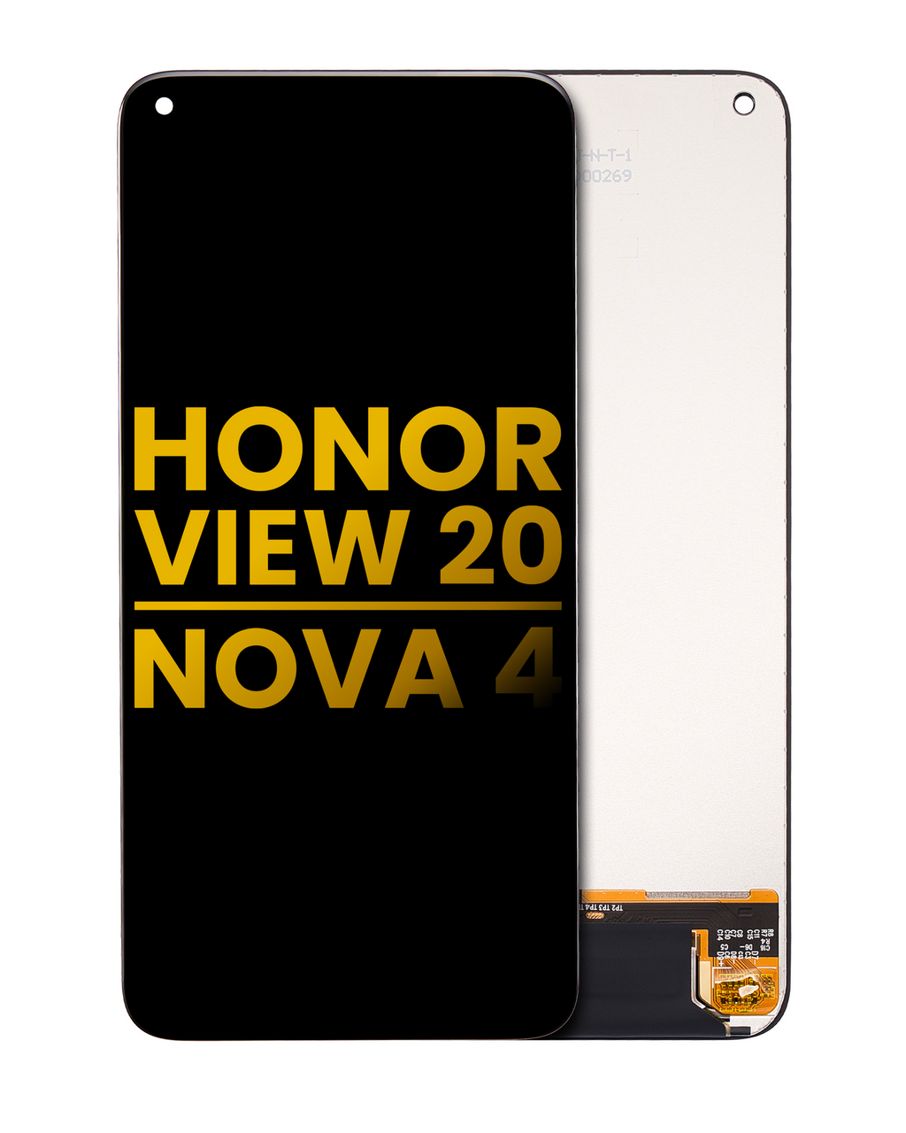 LCD-Display ohne Rahmen für Honor View 20 / Nova 4 (Refurbished, Schwarz)