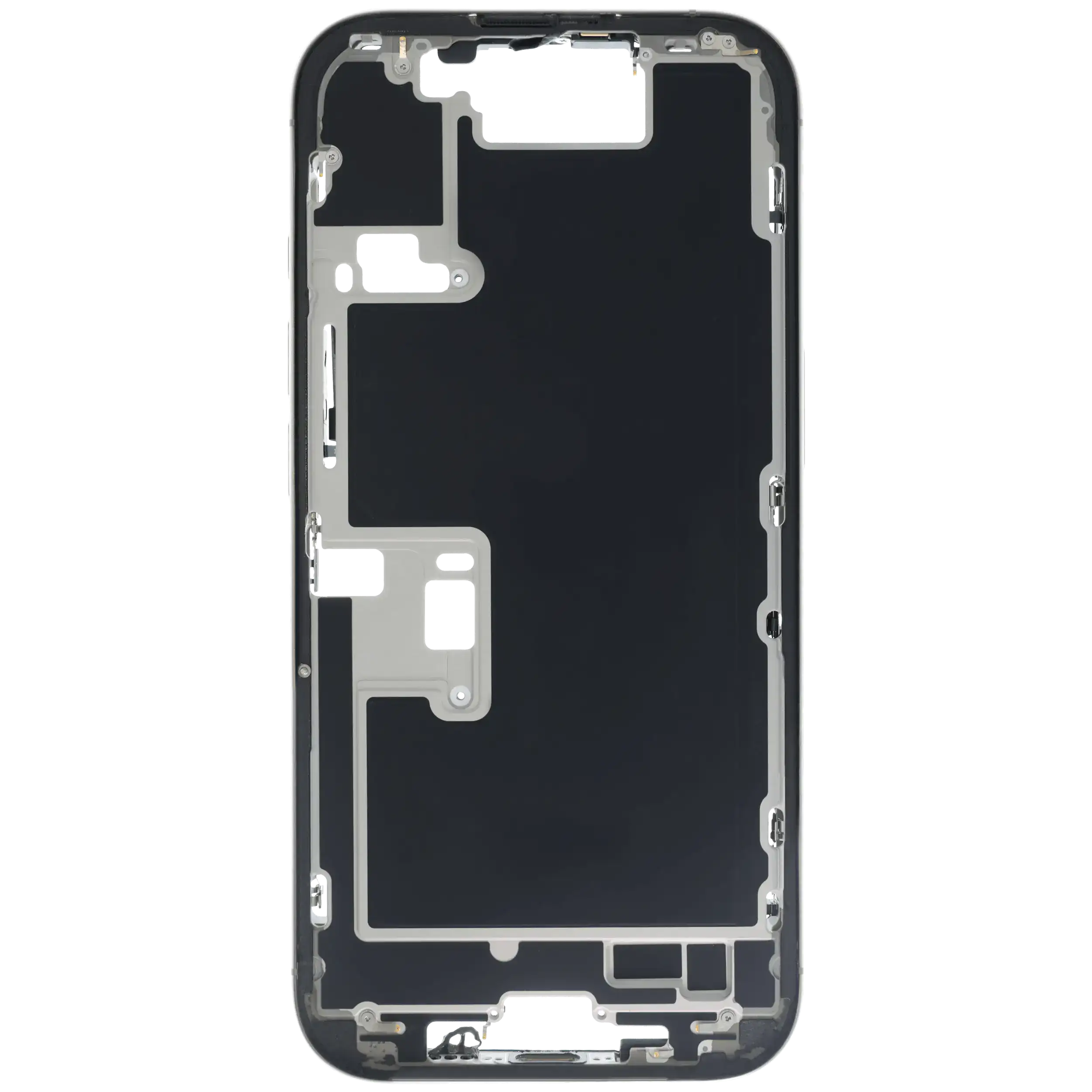 Midframe/Rahmen mit Small Parts für iPhone 16 Pro (US-Version) (gebrauchter OEM-Ausbau, Qualität C) (Natural Titanium)