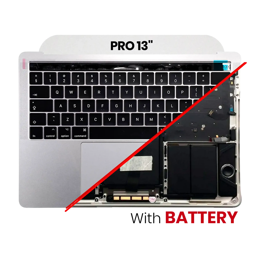 Top Case Assembly with Battery and Keyboard for MacBook Pro 13" A1706 (2016) (US Keyboard) (used OEM part, quality B/C) (Space Gray)