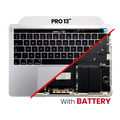 Top Case m. Akku & Tastatur f. MacBook Pro 13" A1706 Spacegrau (OEM B/C)