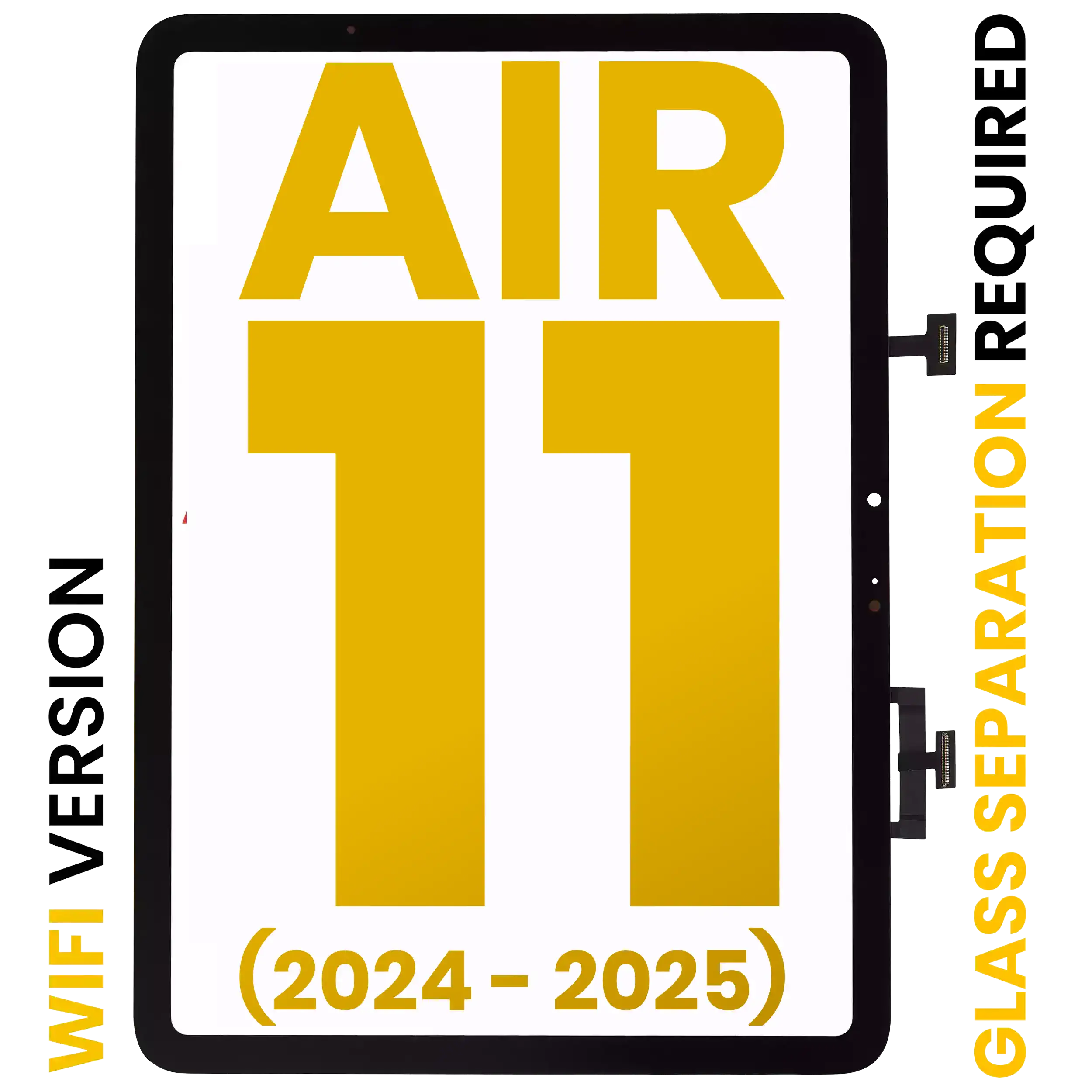 Digitizer Apple iPad Air 11" 2024/25 Premium Schwarz (Glas-Trennung) WiFi