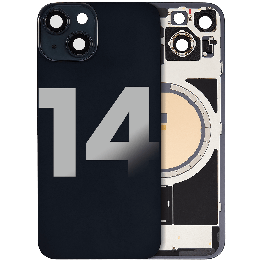 Backcover mit MagSafe Magnet für iPhone 14 (gebrauchter OEM-Ausbau, Qualität B) (Midnight)