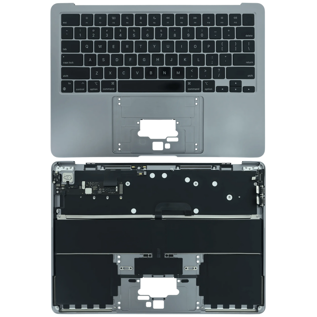 Top Case mit Keyboard (ANSI US) für MacBook Air 13" A2681 (2022) (gebrauchter OEM-Ausbau, Qualität A) (Space Grau)