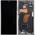 OLED-Display mit Rahmen für Samsung Galaxy S23 Ultra (US & International) (Aftermarket Plus) (120Hz) (Grün)