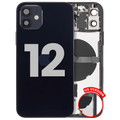 Backcover/Rahmen mit Small Parts für iPhone 12 (US-Version) (gebrauchter OEM-Ausbau, Qualität A) (Schwarz)