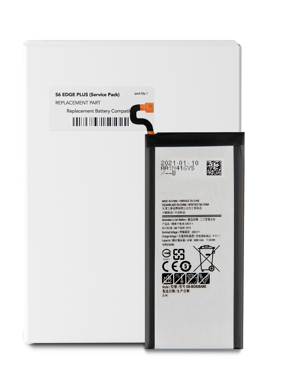Ersatzakku für Samsung Galaxy S6 Edge Plus (EB-BG928ABA) (Service Pack)