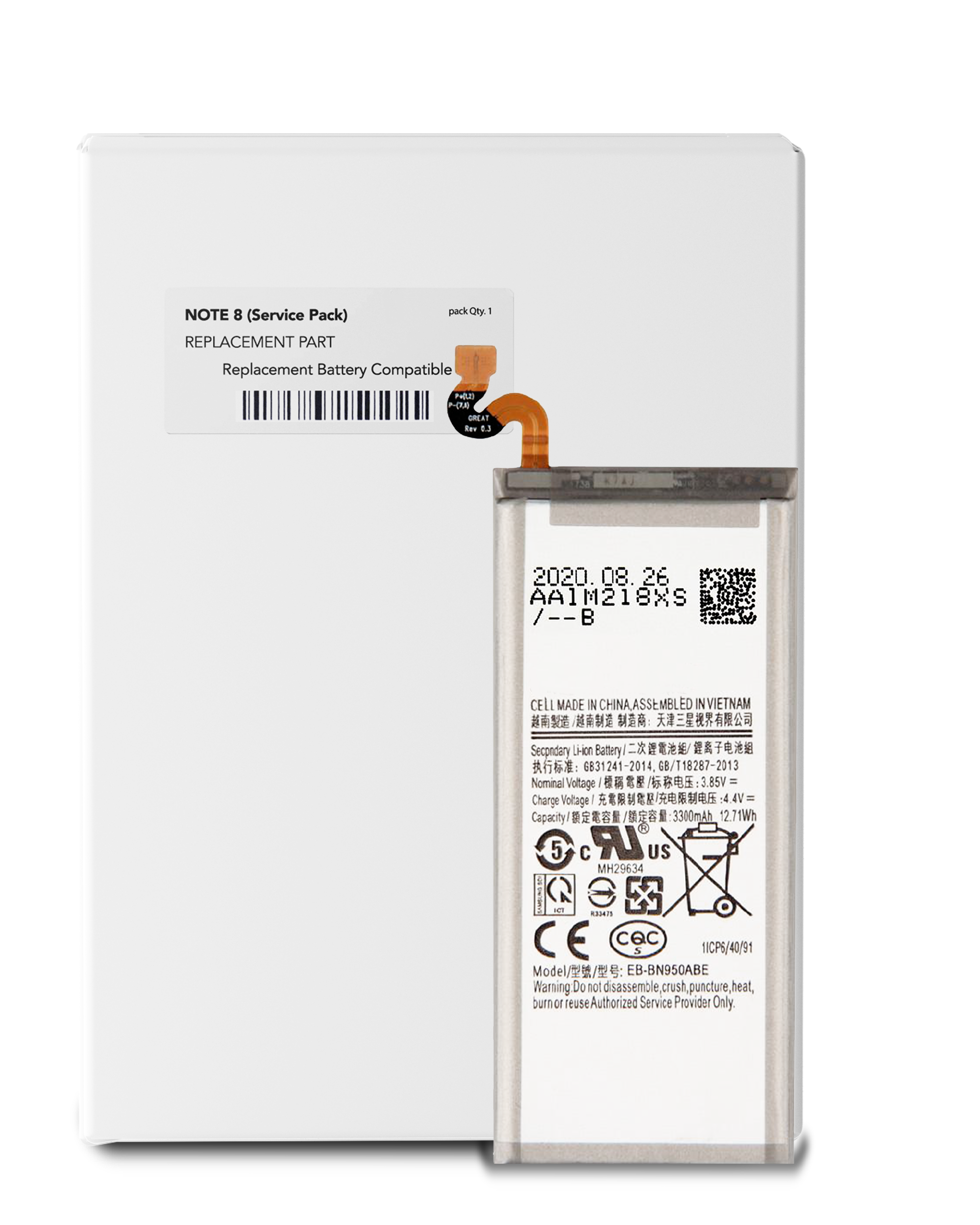 Replacement Battery for Samsung Galaxy Note 8 (EB-BN950ABE) (Service Pack)