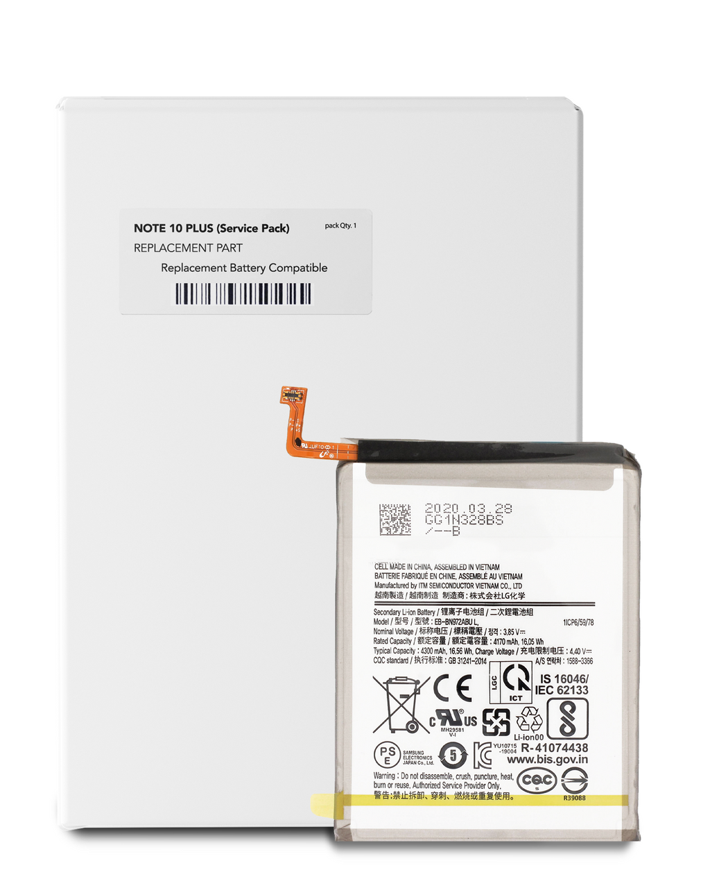 Replacement Battery for Samsung Galaxy Note 10 Plus (EB-BN972ABU) - Service Pack