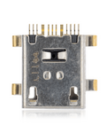 Charging socket, soldering required - 12 pin - Micro A - 4 anchor points (C232)