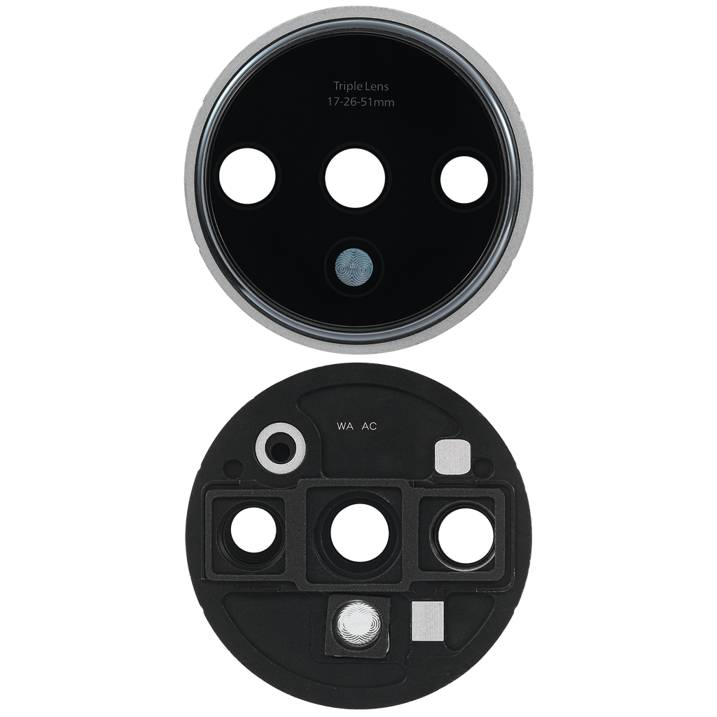 Rear camera lens with holder for OnePlus 7T (Frosted Silver)