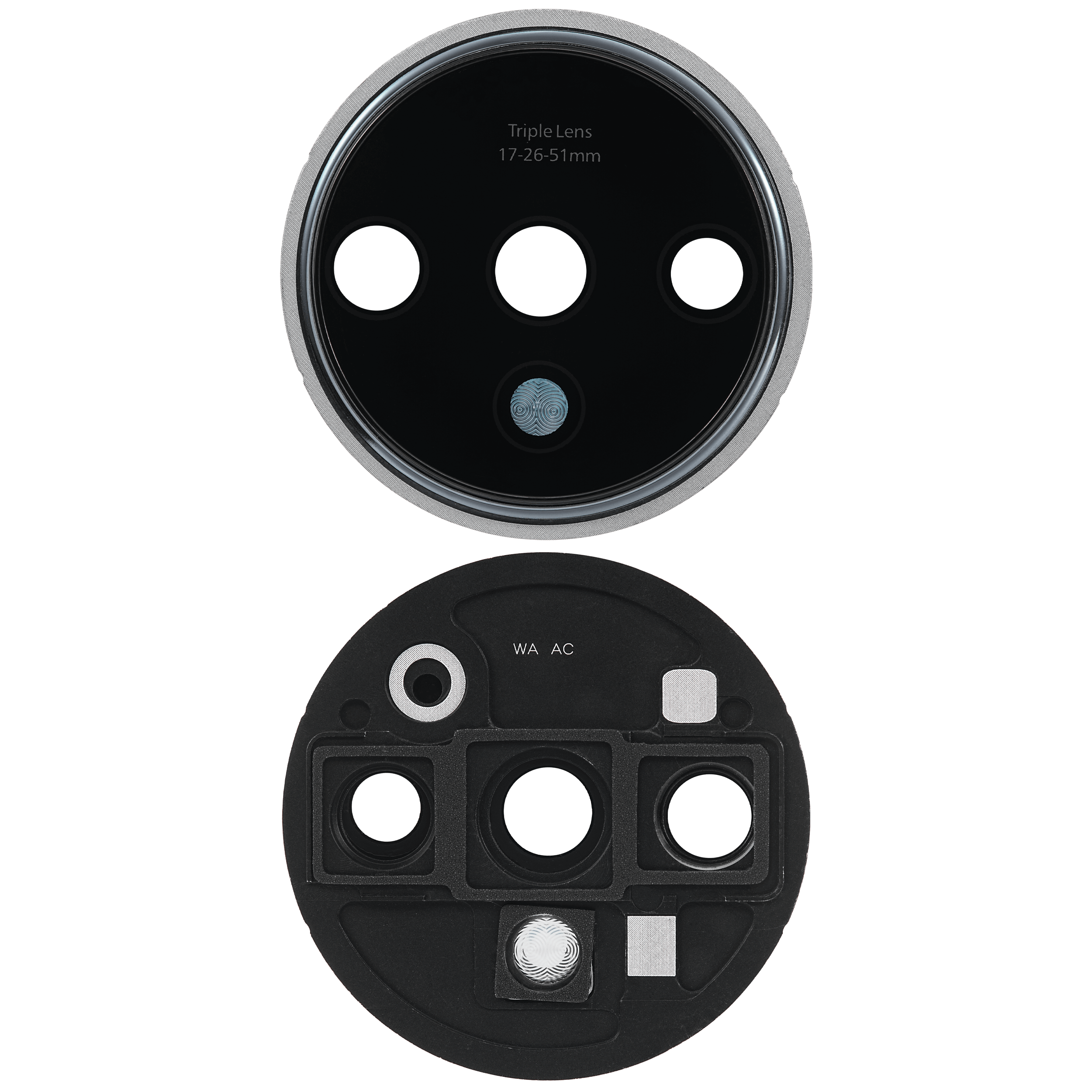 Rear camera lens with holder for OnePlus 7T (Frosted Silver)