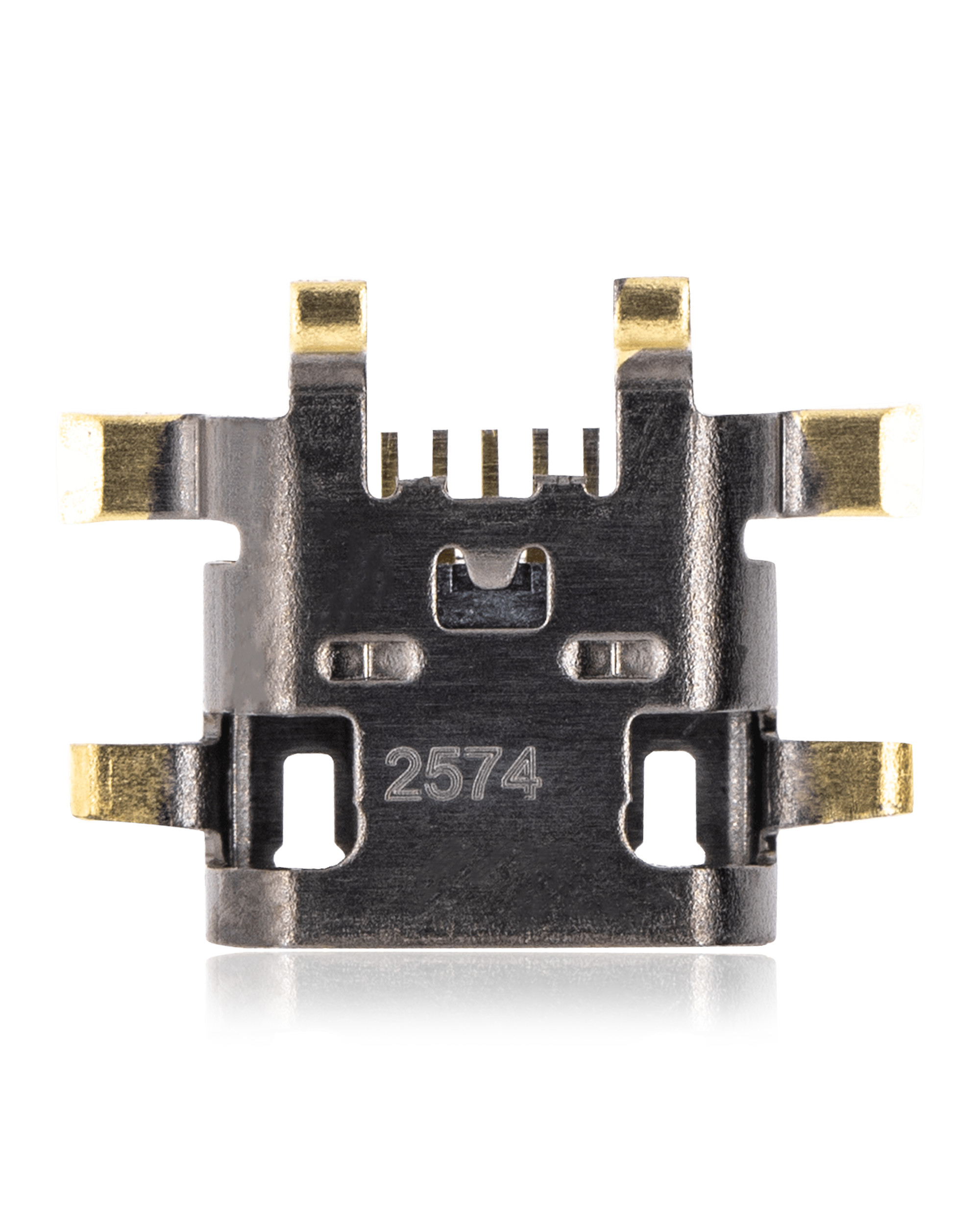 Charging Port, Soldering Required - 05 Pin - Micro B - 6 Anchors (C288)
