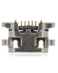 Micro-B charging socket, 5-pin, 6 anchor points, C381, soldering required