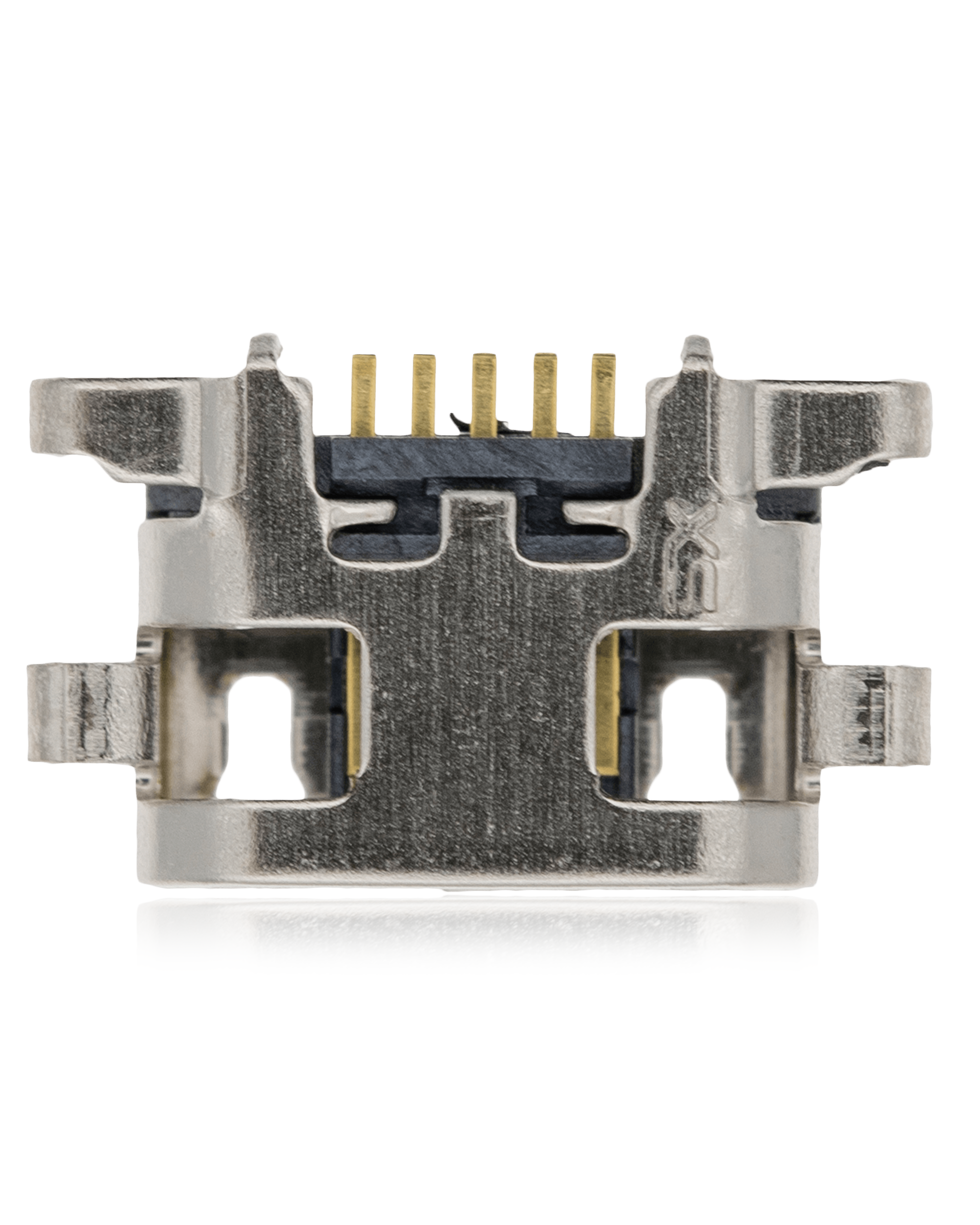 Micro-B charging socket, 5-pin, 6 anchor points, C381, soldering required
